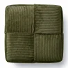 Pouf Carré Tapissé en Velours Côtelé - Design Moderne - Cube image 7