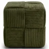 Pouf Carré Tapissé en Velours Côtelé - Design Moderne - Cube image 7
