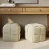 Pouf Carré Tapissé en Velours Côtelé - Design Moderne - Cube image 7