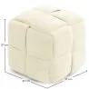 Pouf Carré Tapissé en Velours Côtelé - Design Moderne - Cube image 7