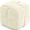 Pouf Carré Tapissé en Velours Côtelé - Design Moderne - Cube image 7