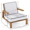 Fauteuil d'extérieur en bois de teck - Carsa image 7