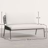 Canapé d'Extérieur 135cm - Aluminium et Rotin Synthétique - Brawma image 7