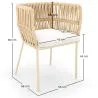 Chaise d'Extérieur Beige - Corde - Ress image 7