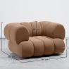 Fauteuil en Velours - Style Moderne - Velvet Courbé image 7
