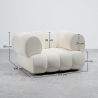 Fauteuil Rembourré en Tissu Bouclé - Style Moderne - Courbé Teddy image 7