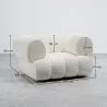 Fauteuil Rembourré en Tissu Bouclé - Style Moderne - Courbé Teddy image 7