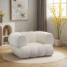 Fauteuil Rembourré en Tissu Bouclé - Style Moderne - Courbé Teddy image 7
