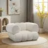 Fauteuil Rembourré en Tissu Bouclé - Style Moderne - Courbé Teddy image 7