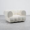 Fauteuil Rembourré en Tissu Bouclé - Style Moderne - Courbé Teddy image 7