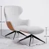Fauteuil Design Rembourré de Style Contemporain avec Repose-pieds - Derta image 7