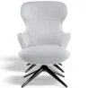 Fauteuil Design Rembourré de Style Contemporain avec Repose-pieds - Derta image 7