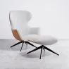 Fauteuil Design Rembourré de Style Contemporain avec Repose-pieds - Derta image 7
