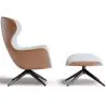 Fauteuil Design Rembourré de Style Contemporain avec Repose-pieds - Derta image 7