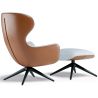Fauteuil Design Rembourré de Style Contemporain avec Repose-pieds - Derta image 7