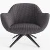 Fauteuil Tapissé Design Courbé Style Contemporain - Mirrel image 7