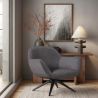 Fauteuil Tapissé Design Courbé Style Contemporain - Mirrel image 7