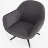 Fauteuil Tapissé Design Courbé Style Contemporain - Mirrel image 7
