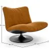 Fauteuil Capitonné Design Courbé Style Contemporain - Tulipe image 7