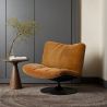Fauteuil Capitonné Design Courbé Style Contemporain - Tulipe image 7