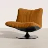 Fauteuil Capitonné Design Courbé Style Contemporain - Tulipe image 7
