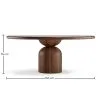 Ensemble de Table à Manger Ronde avec 6 Chaises en Bois - Design Minimaliste - Ivette image 7
