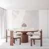 Ensemble de Table à Manger Ronde avec 6 Chaises en Bois - Design Minimaliste - Ivette image 7