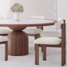 Ensemble de Table à Manger Ronde avec 6 Chaises en Bois - Design Minimaliste - Ivette image 7