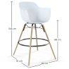 Tabouret de Bar - Design Scandinave - Pieds en Bois - Nordika image 7
