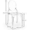 Lot de 2 chaises de salle à manger transparentes - Estilo Victoria  image 7