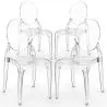 Lot de 4 chaises de salle à manger transparentes - Style Victoria  image 7