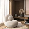 Fauteuil Design Courbe Style Contemporain Rembourré en Chenille - Larry image 7