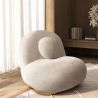 Fauteuil Design Courbe Style Contemporain Rembourré en Chenille - Larry image 7