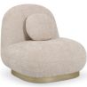 Fauteuil Design Courbe Style Contemporain Rembourré en Chenille - Larry image 7
