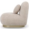 Fauteuil Design Courbe Style Contemporain Rembourré en Chenille - Larry image 7