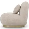 Fauteuil Design Courbe Style Contemporain Rembourré en Chenille - Larry image 7