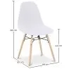 Chaise de Salle à Manger - Design Scandinave - Pieds en Bois - Skögur image 7