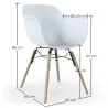 Chaise de Salle à Manger - Design Scandinave - Pieds en Bois - Lot de 2 - Nordika image 7