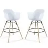 Tabouret de Bar - Design Scandinave - Pieds en Bois - Lot de 2 - Nordika image 7