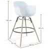 Tabouret de Bar - Design Scandinave - Pieds en Bois - Lot de 2 - Nordika image 7