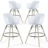 Tabouret de Bar - Design Scandinave - Pieds en Bois - Lot de 4 - Nordika image 7
