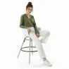 Tabouret de Bar - Design Scandinave - Pieds en Bois - Lot de 4 - Nordika image 7
