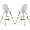 Tabouret de Bar - Design Scandinave - Pieds en Bois - Lot de 2 - Skögur image 7