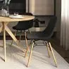Chaise de Salle à Manger - Design Scandinave - Pieds en Bois - Lot de 4 - Skögur image 7