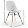Chaise de Salle à Manger - Design Scandinave - Pieds en Bois - Lot de 4 - Skögur image 7