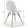 Chaise de Salle à Manger - Design Scandinave - Pieds en Bois - Lot de 4 - Skögur image 7