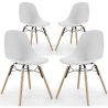 Chaise de Salle à Manger - Design Scandinave - Pieds en Bois - Lot de 4 - Skögur image 7