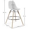 Tabourets de Bar - Design Scandinave - Pieds en Bois - Lot de 4 - Skögur image 7