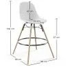 Tabourets de Bar - Design Scandinave - Pieds en Bois - Lot de 4 - Skögur image 7