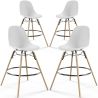 Tabourets de Bar - Design Scandinave - Pieds en Bois - Lot de 4 - Skögur image 7